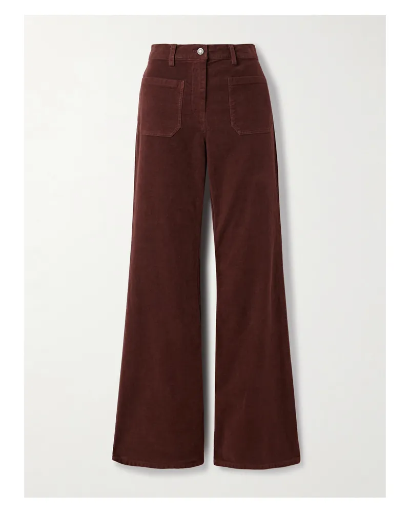 Nili Lotan Florence Schlaghose Aus Baumwoll-twill - Braun Braun