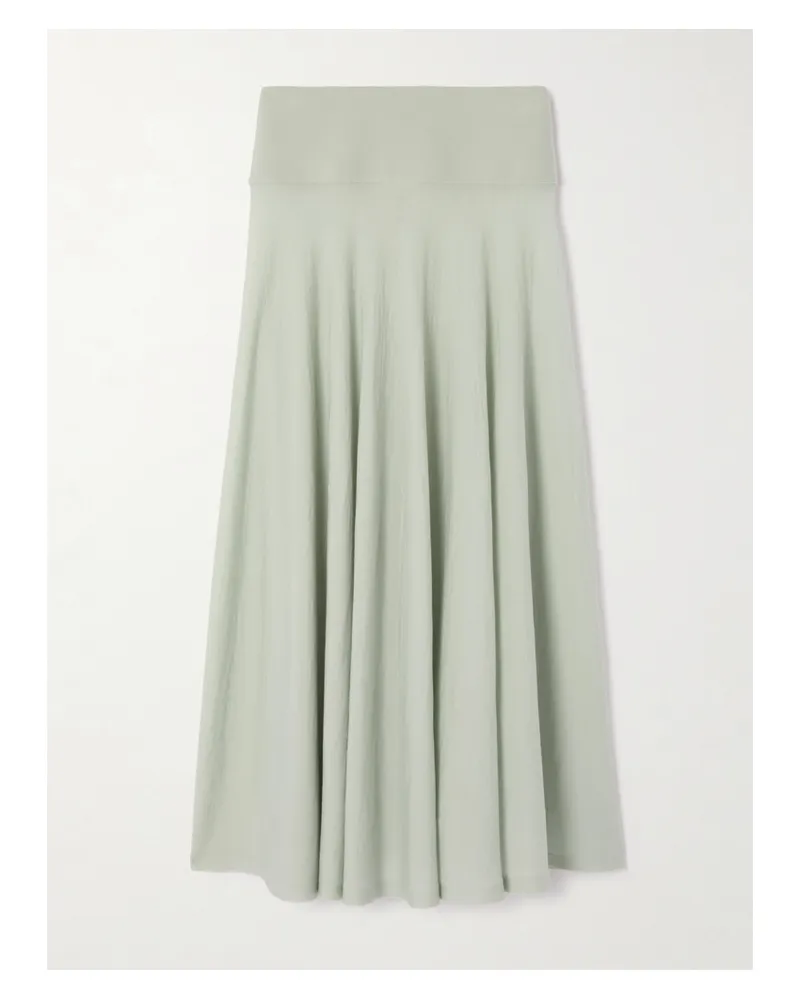 Alaïa Wool-blend Maxi Skirt - Green Green