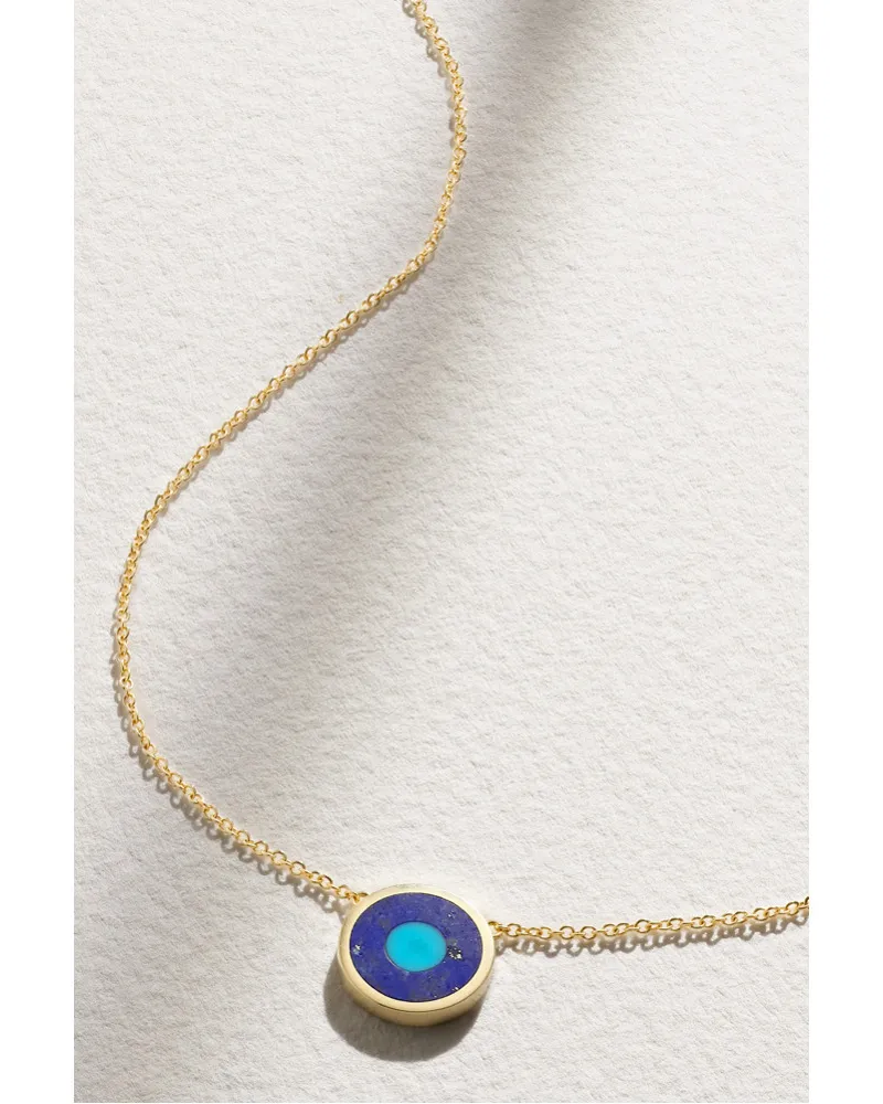 Jennifer Meyer Mini Evil Eye Kette aus 18 Karat Gold