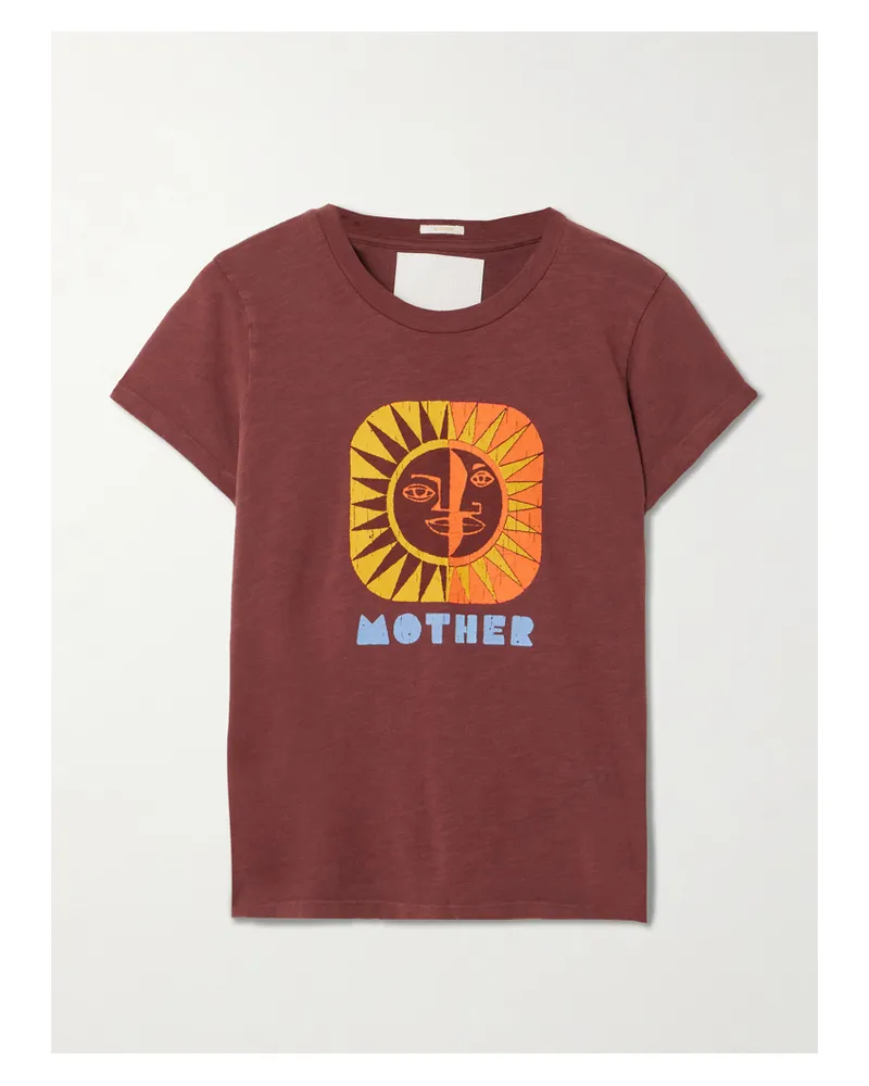 Mother The Lil Sinful T-shirt Aus Baumwoll-jersey Mit Print - Braun Braun