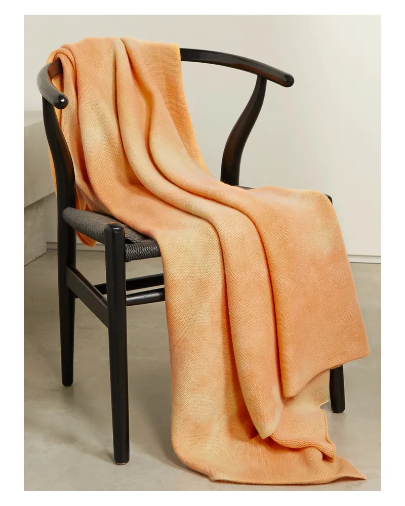 The Elder Statesman Decke Aus Kaschmir Mit Batikmuster - Orange Orange