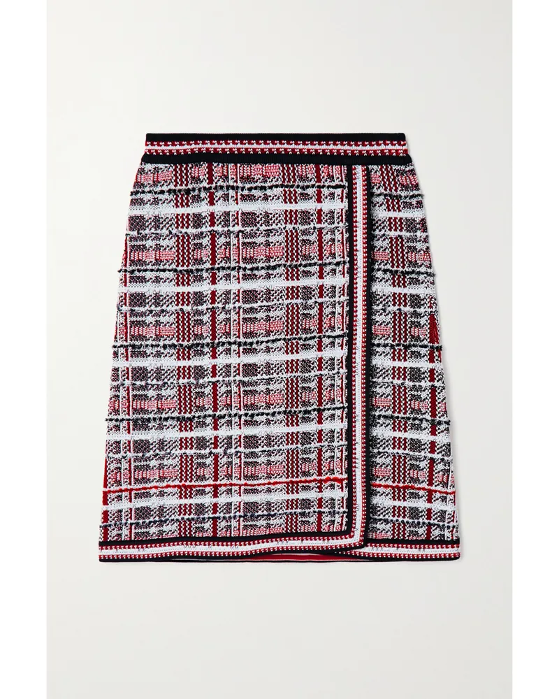 Thom Browne Karierter Rock Aus Jacquard Aus Einer Baumwollmischung - Rot Rot