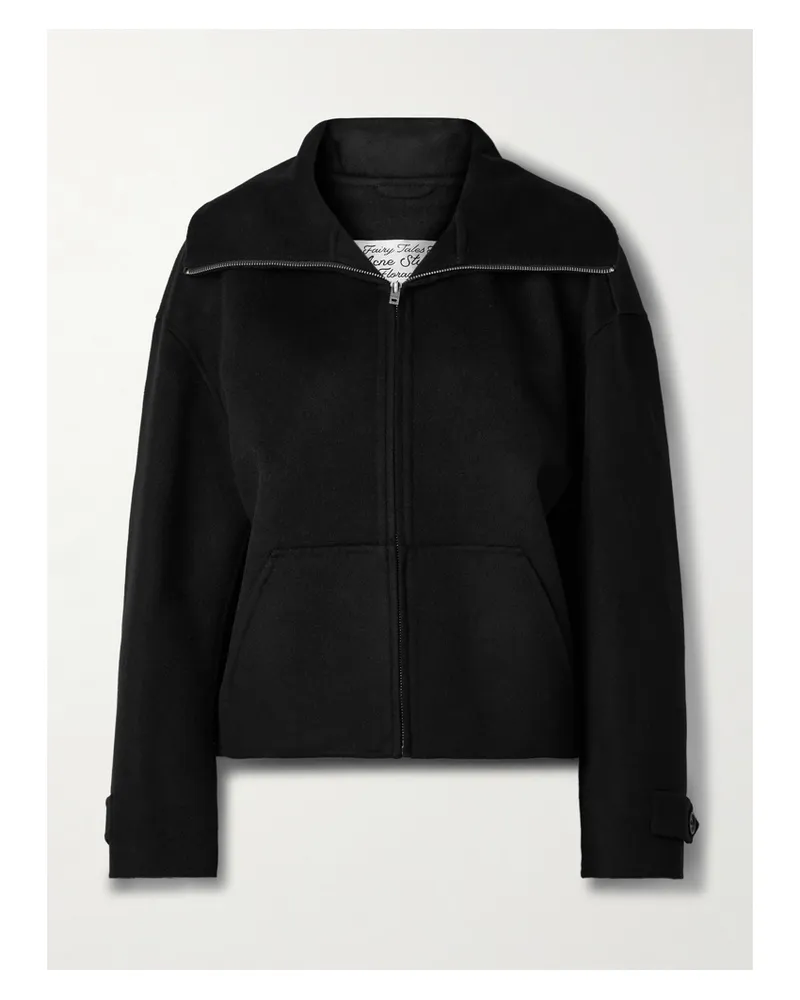 Acne Studios Jacke Aus Filz Aus Einer Woll-kaschmirmischung - Schwarz Schwarz