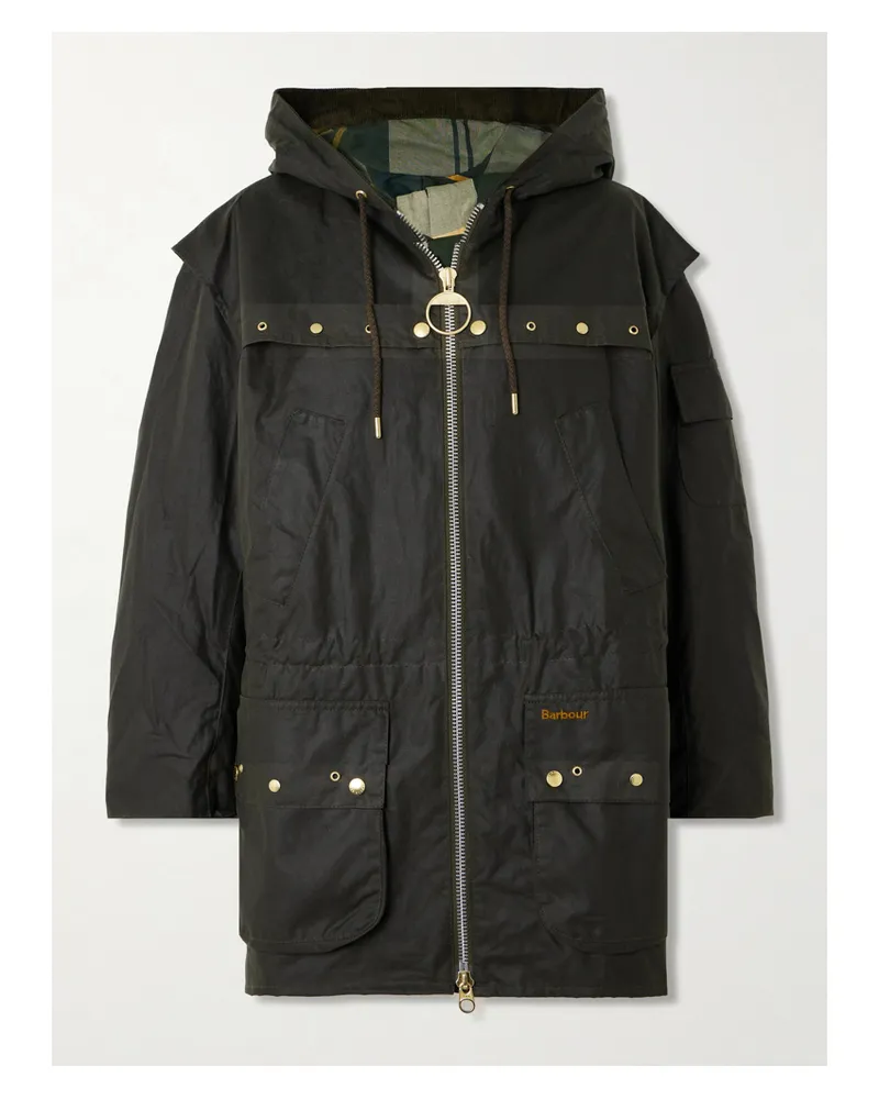 Barbour Aberford Hooded Waxed-cotton Jacket - Green Green