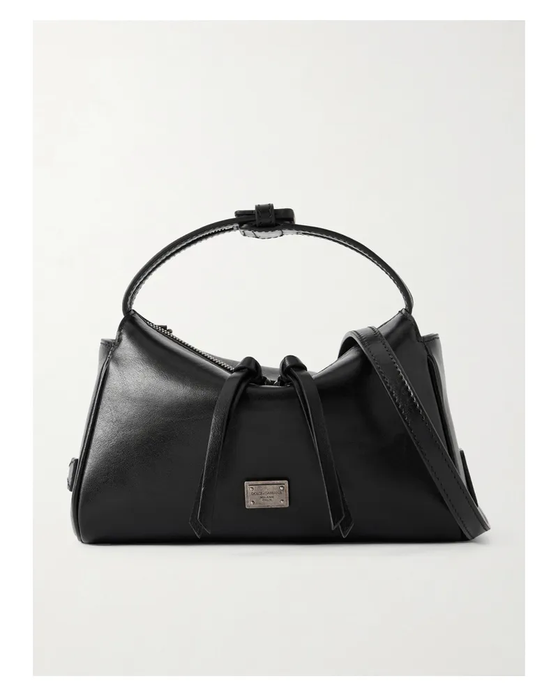 Dolce & Gabbana Vittoria Leather Shoulder Bag - Black Black