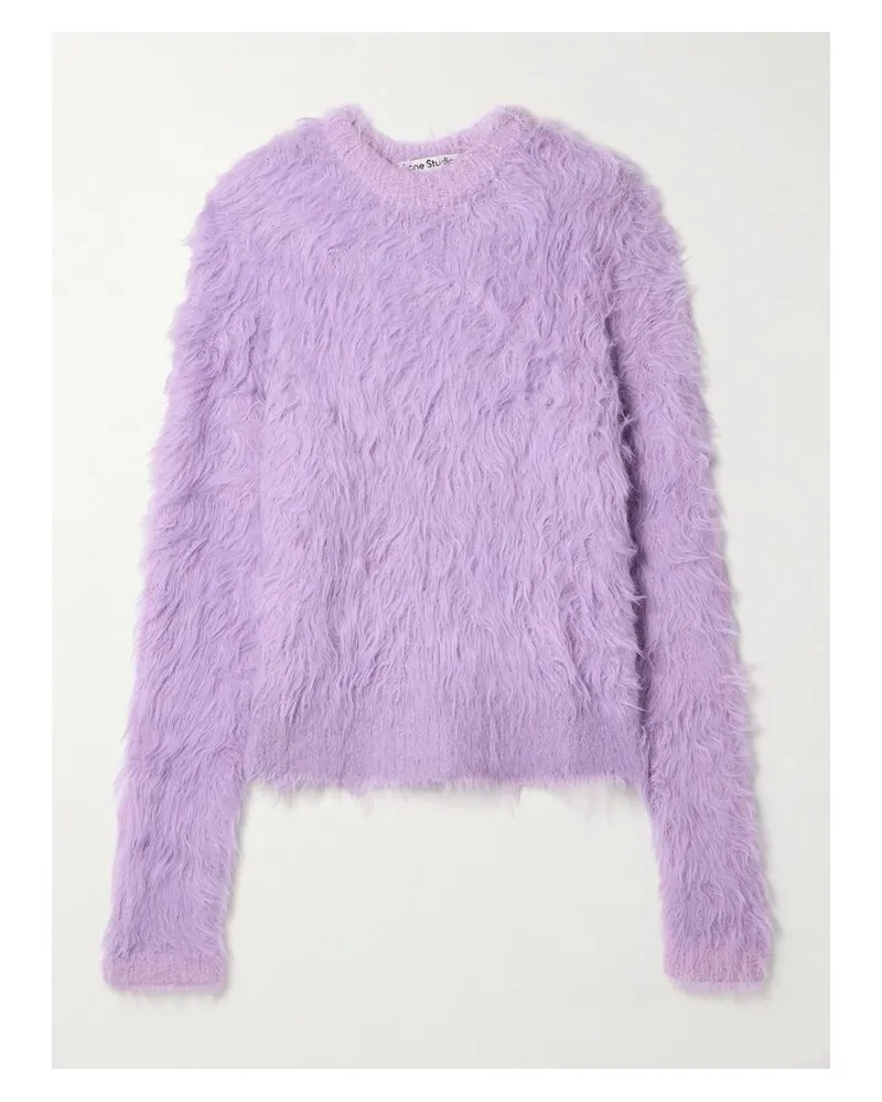 Acne Studios Pullover Aus Gebürstetem Strick - Lila Lila