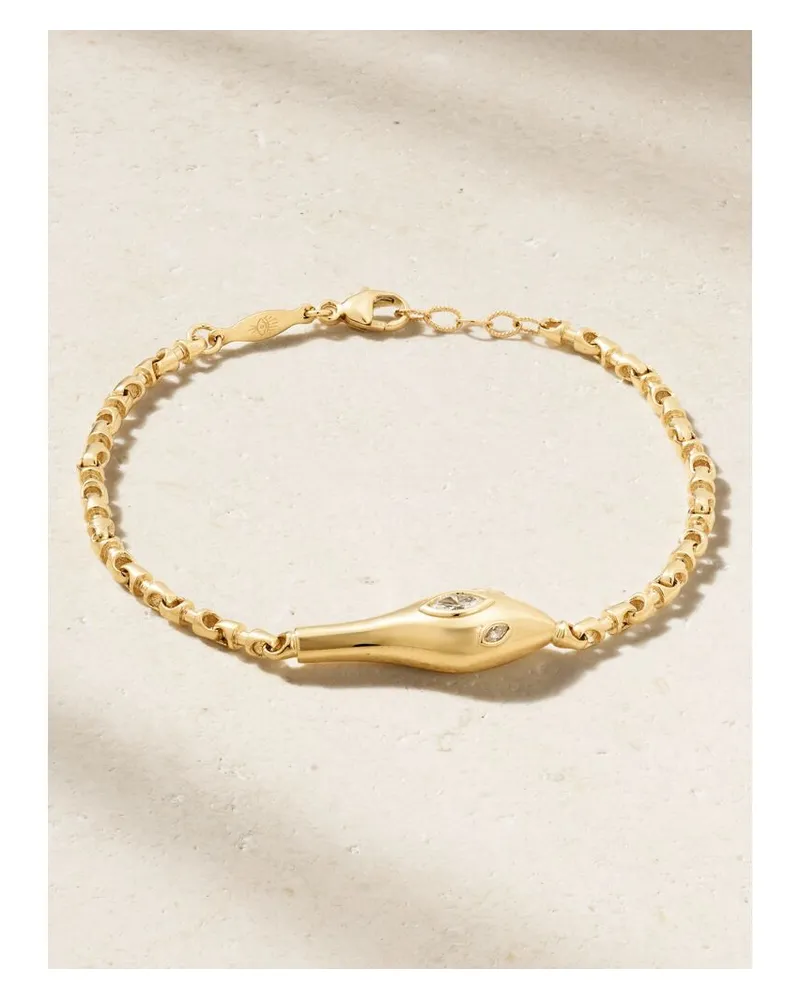Jacquie Aiche Armband Aus 14 Karat Gold Mit Diamanten Gold
