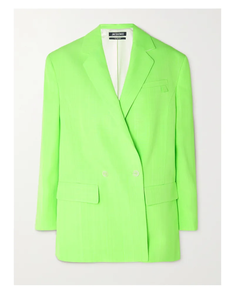 Jacquemus Marino Doppelreihiger Blazer Aus Crêpe - Grün Grün