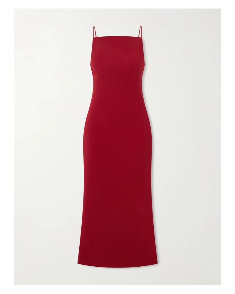 Givenchy Draped Cady Midi Dress - Red Red