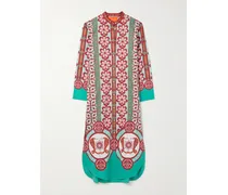 Sundowner Midi-hemdblusenkleid Aus Baumwollpopeline Mit Blumenprint - Mehrfarbig