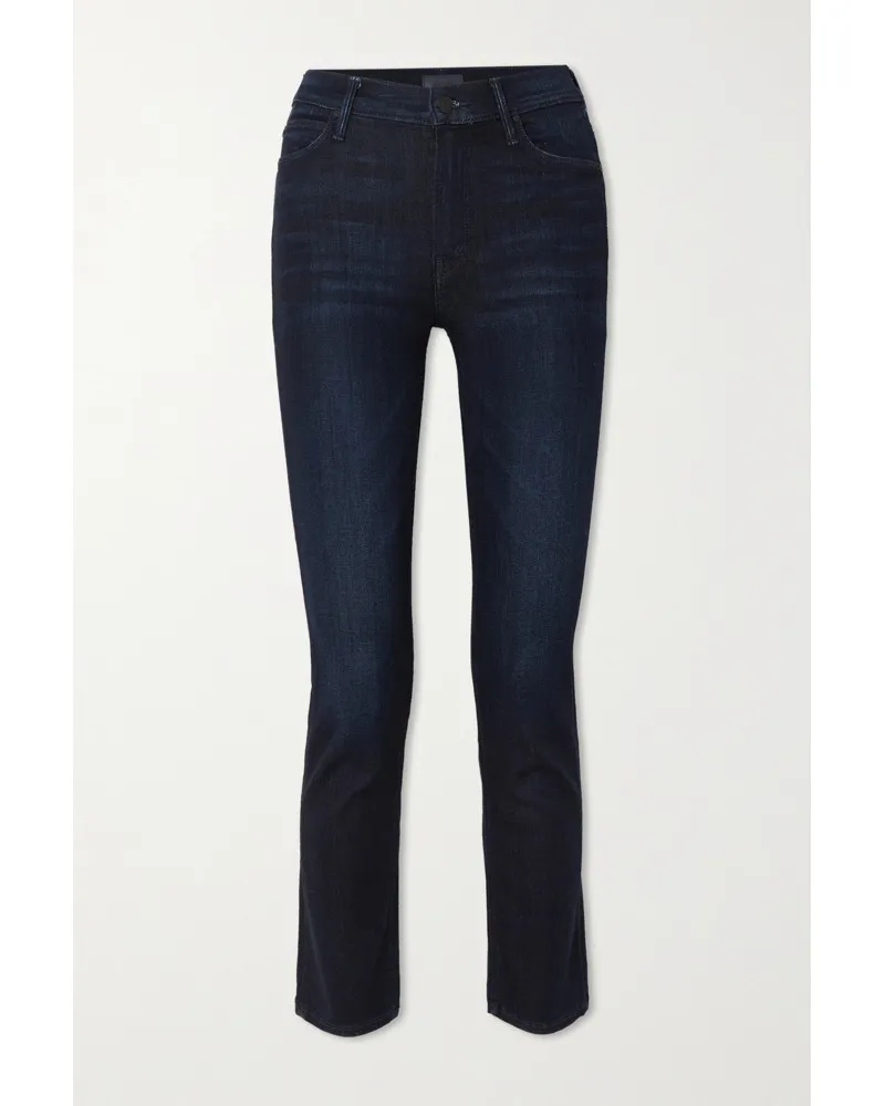 Mother The Dazzler Halbhohe Jeans mit Geradem Bein Blau