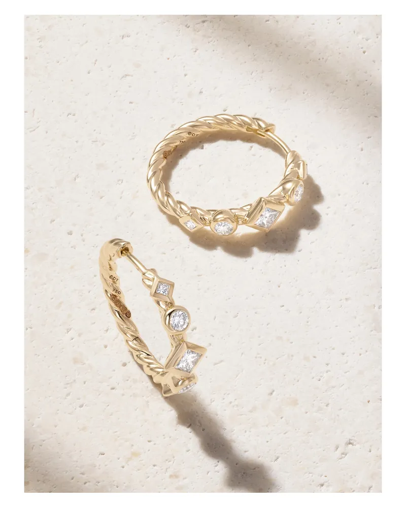 David Yurman 18-karat Gold Hoop Earrings Gold