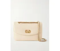 Djuna Embellished Leather Shoulder Bag - Neutrals