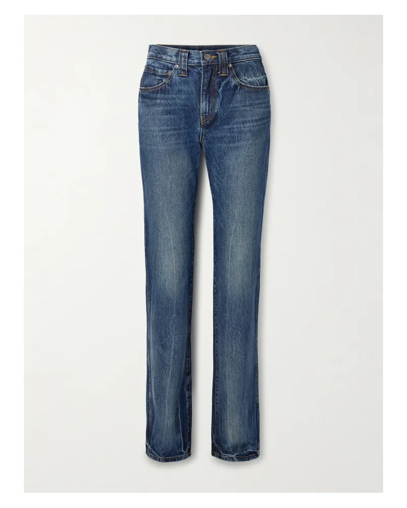 KHAITE Farley High-rise Straight-leg Jeans - Blue Blue