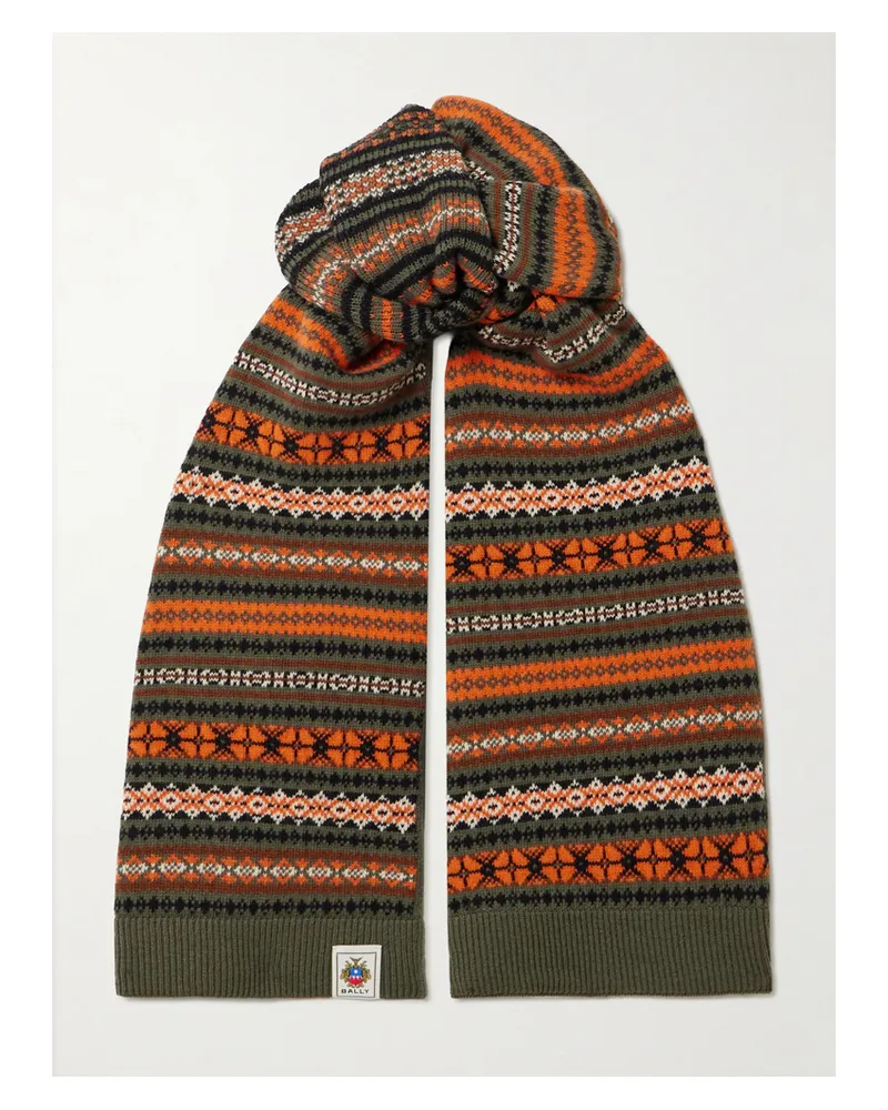 Bally Wollpullover Mit Fair-isle-muster - Grün Grün