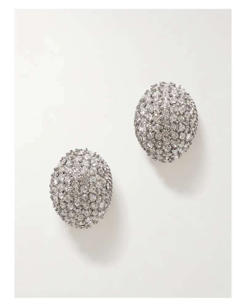 Jennifer Behr Tinsel Rhodium-plated Crystal Earrings - Silver Silver