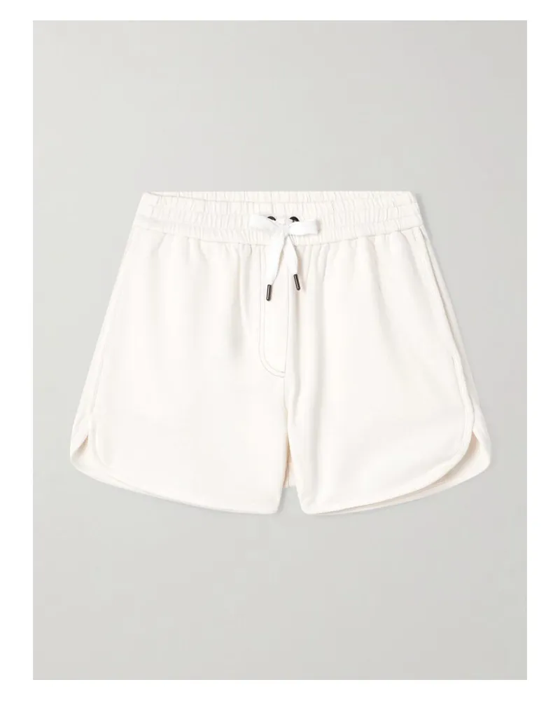Brunello Cucinelli Shorts Aus Baumwoll-jersey - Weiß Weiß