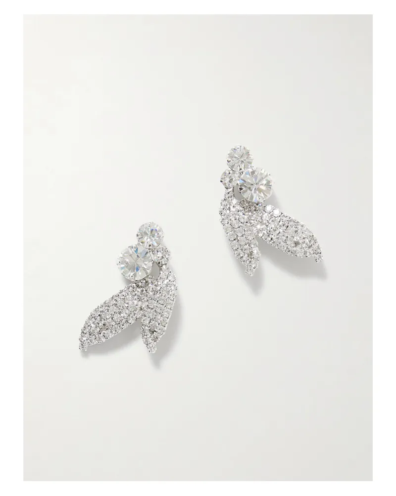 Jennifer Behr Alvara Silver-plated Crystal Earrings - Neutrals Neutrals