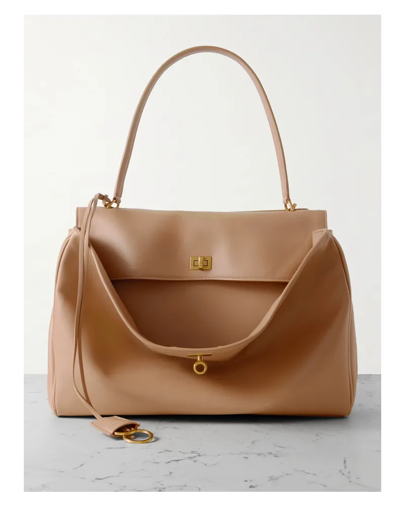 Balenciaga Rodeo Large Leather Shoulder Bag - Neutrals Neutrals