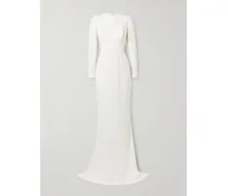 Open-back Crepe Gown - White