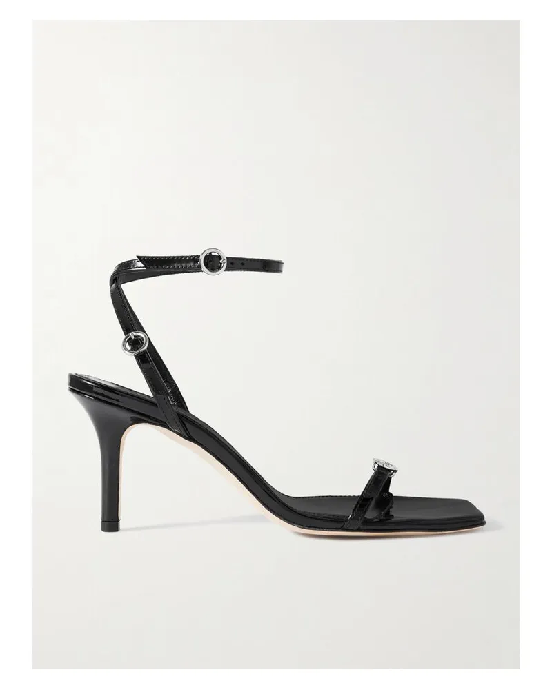 aeyde Hallie Sandalen Aus Lackleder - Schwarz Schwarz