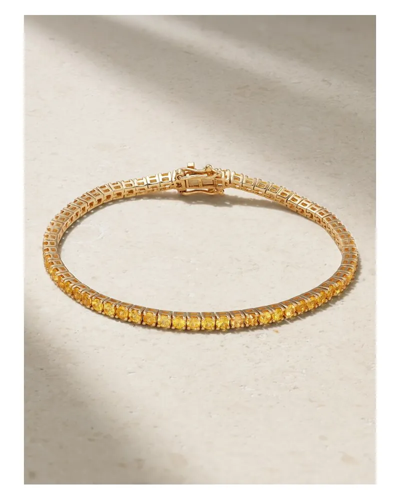Roxanne First Tennisarmband Aus 14 Karat Gold Mit Saphiren - Gelb Gelb