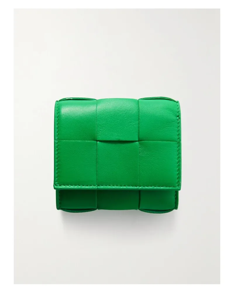 Bottega Veneta Portemonnaie Aus Intrecciato-leder - Grün Grün