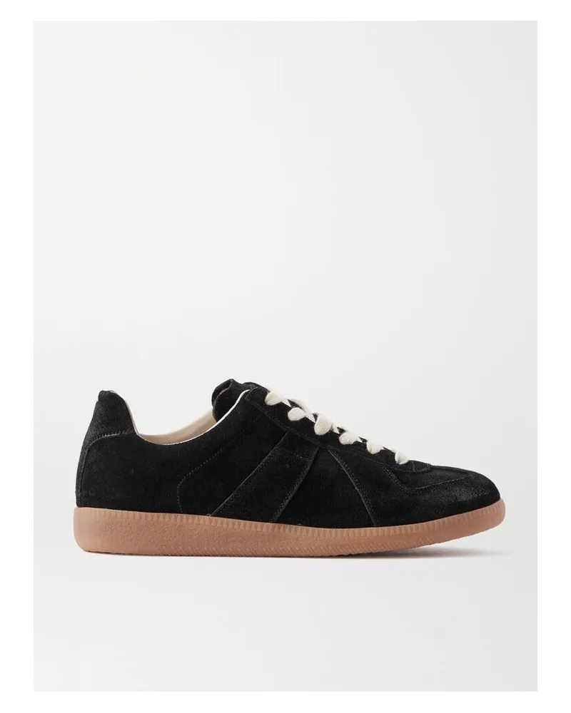 Maison Margiela Replica Sneakers Aus Veloursleder - Schwarz Schwarz