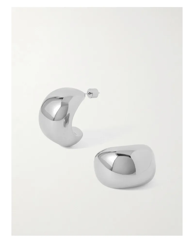 Martha Calvo Jordyn Rhodium-plated Hoop Earrings - Silver Silver