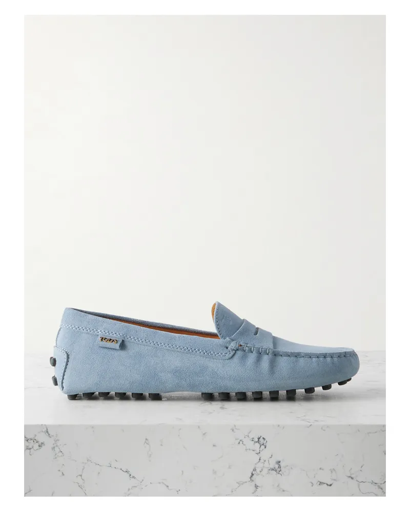 TOD'S Gommino Loafers Aus Veloursleder - Blau Blau
