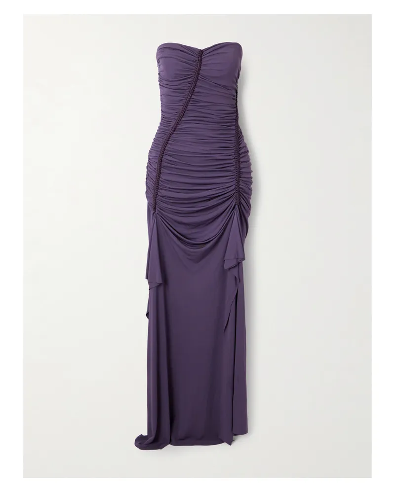 Christopher Esber Shibari Maxikleid Aus Jersey - Lila Lila