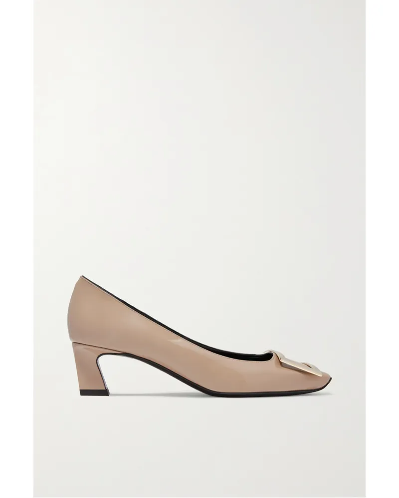 Roger Vivier Belle Vivier Trompette Pumps aus Lackleder Neutral