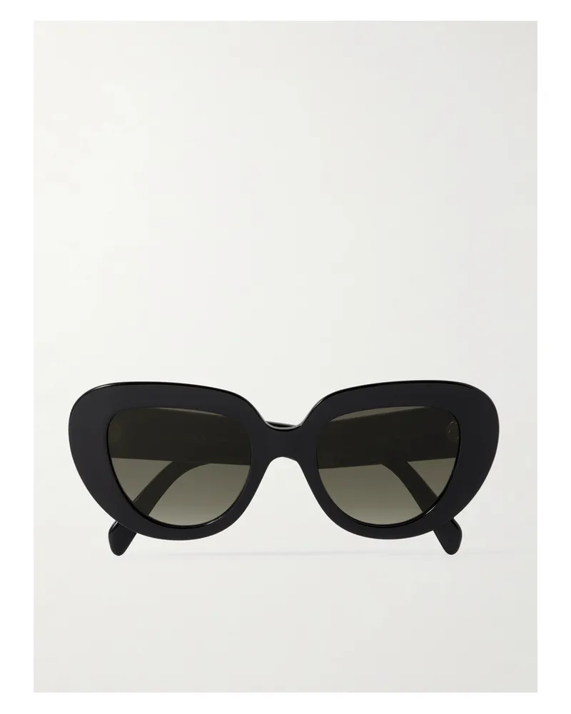 Celine Oversized Butterfly-frame Acetate Sunglasses - Black Black
