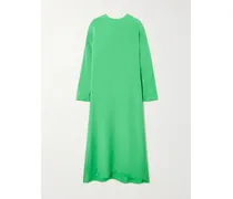 Silk Crepe De Chine Maxi Dress - Green