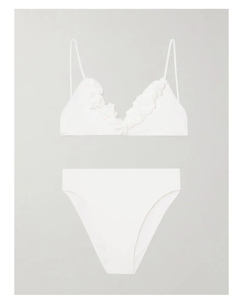 Maygel Coronel Krassi Bikini Mit Rüschen - Weiß Weiß