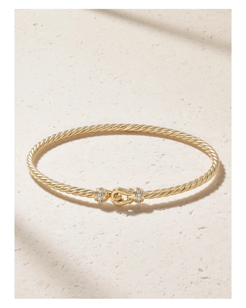 David Yurman Cablespira® 18-karat Gold Diamond Bracelet Gold