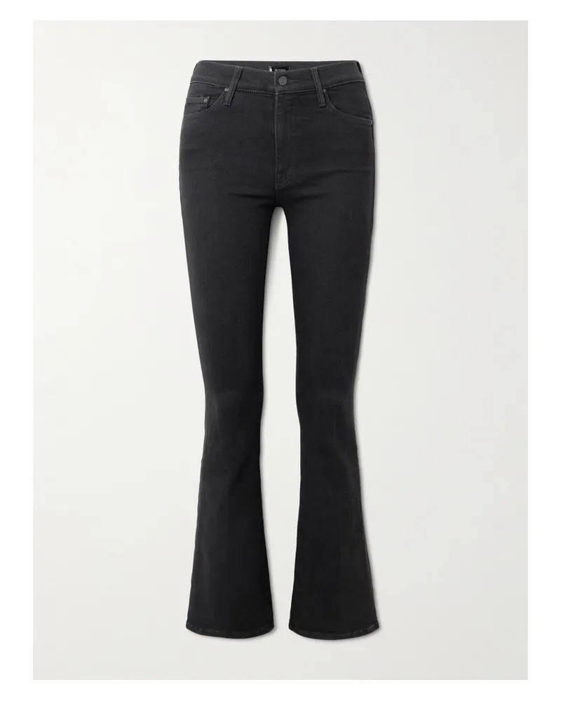 Mother The Weekender Mid-rise Flared Jeans - Black Black