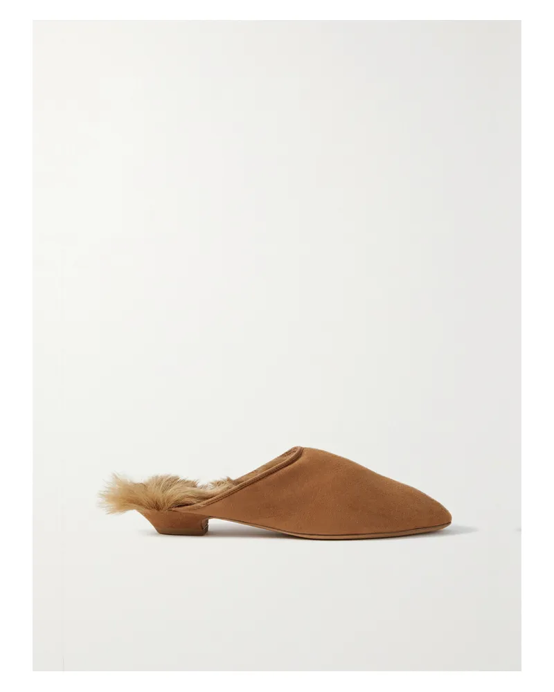 KHAITE Otto Mules Aus Shearling - Braun Braun