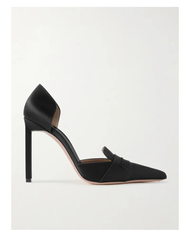 Tom Ford Eva D'orsay Satin Pumps - Black Black