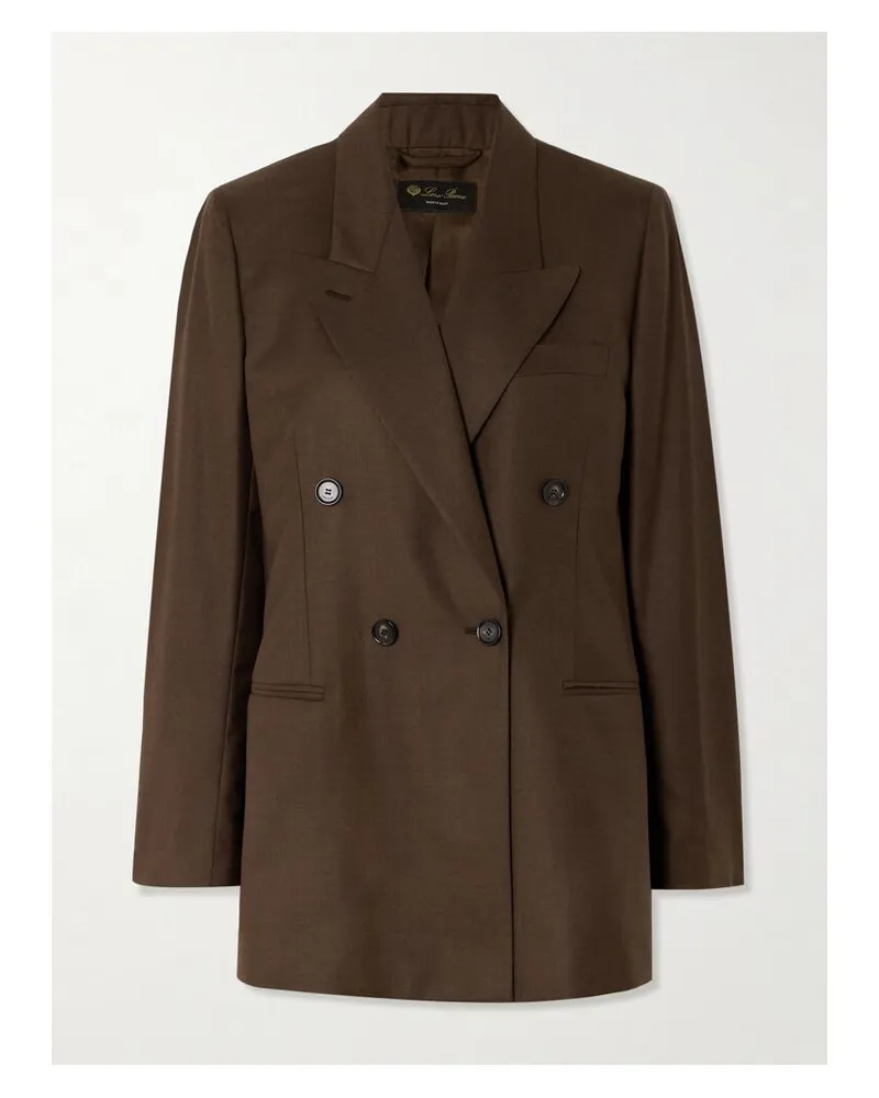 Loro Piana Doppelreihiger Blazer Aus Schurwolle - Braun Braun