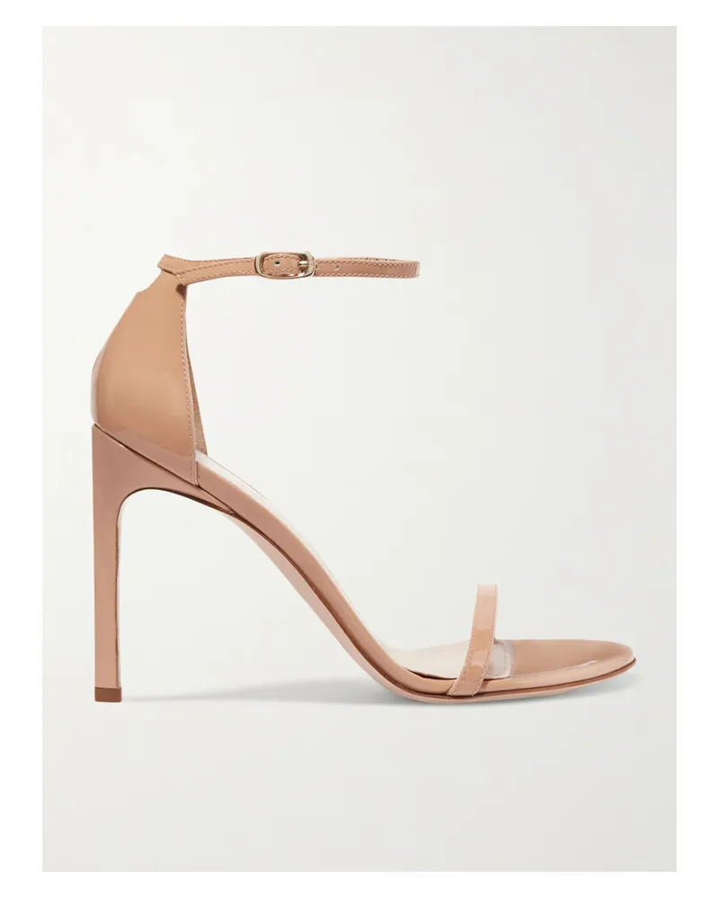 Stuart Weitzman Nudistsong Sandalen Aus Lackleder - Neutral Neutral
