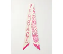 Tuch Aus Bedrucktem Seiden-twill - Pink