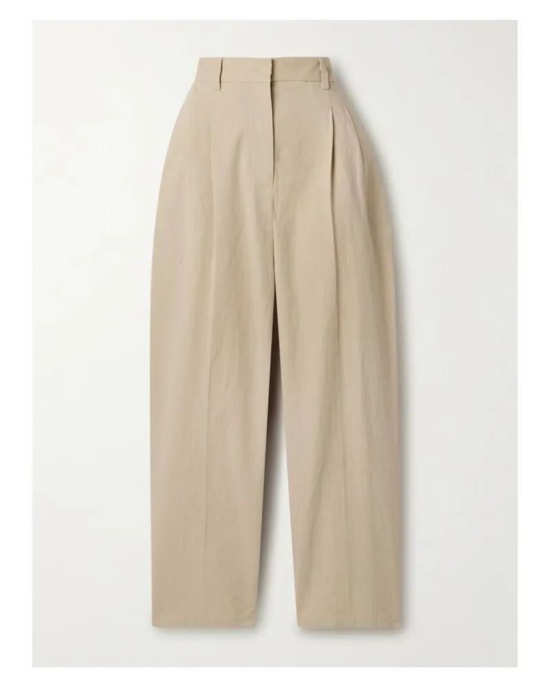 The Row Lilas Hose Aus Twill Aus Einer Baumwollmischung Mit Falten - Neutral Neutral