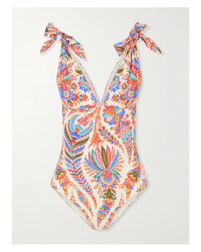Etro Knotted Paisley-printed Swimsuit - Multi Multi