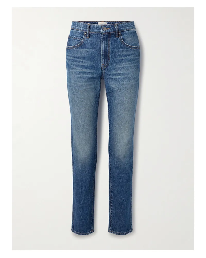 KHAITE Viv Hoch Sitzende Jeans Mit Schmalem Bein - Blau Blau