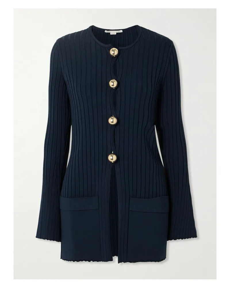 Stella McCartney Cardigan In Rippstrick - Blau Blau