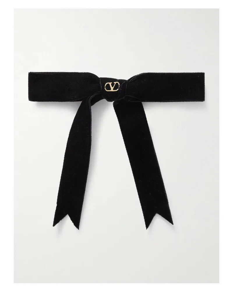 Valentino Garavani Haarspange Mit Samtschleife - Schwarz Schwarz