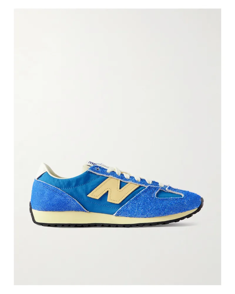 New Balance 471 Sneakers Aus Gebürstetem Veloursleder Und Shell Mit Lederbesätzen - Blau Blau