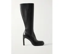 Fargo Leather Knee Boots - Black
