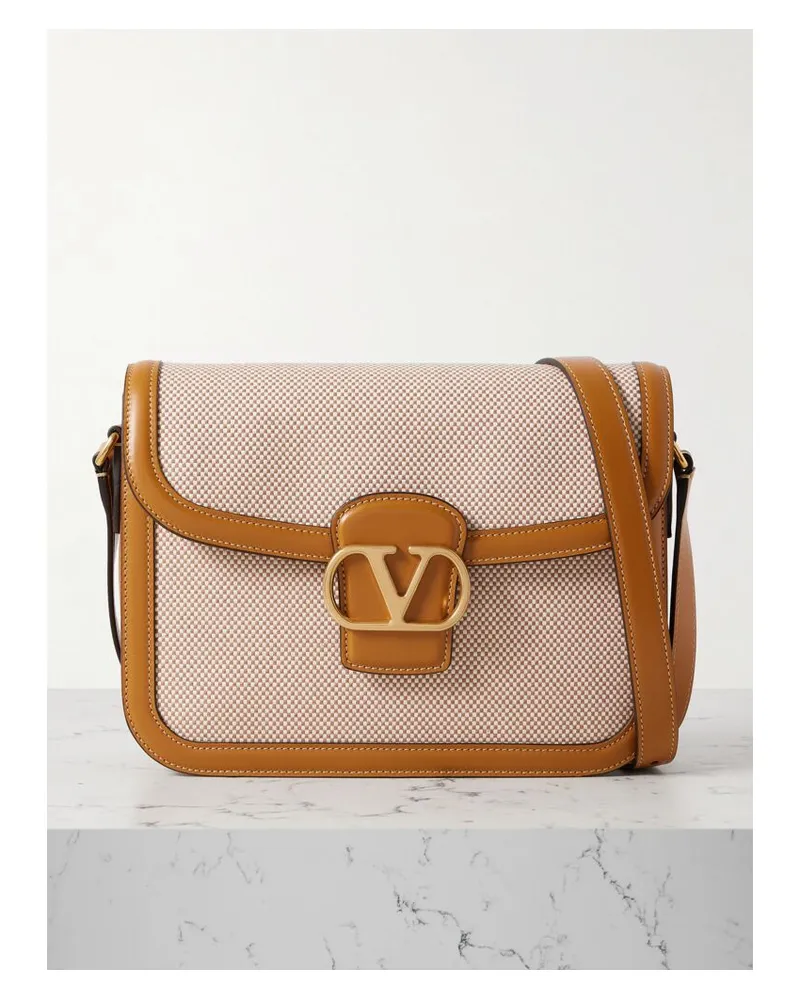 Valentino Garavani 9to5 Schultertasche Aus Canvas Mit Lederbesätzen - Neutral Neutral